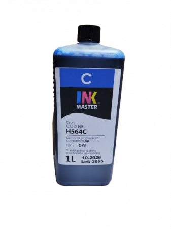 HP - Cerneala profesionala Inkmaster compatibila HP - DYE, Cyan, H564C - Litru