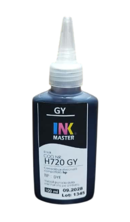 PLOTERE - Cerneala profesionala Inkmaster compatibila HP - DYE, GRAY, H 720GY, 100 ml