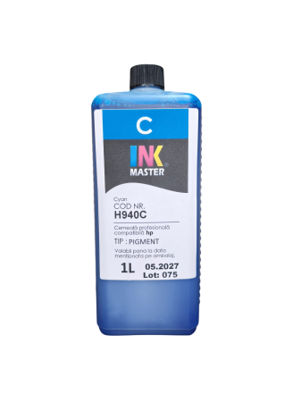 HP - Cerneala profesionala Inkmaster compatibila HP - PIGMENT, Cyan, H940C - Litru
