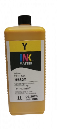 HP - Cerneala profesionala Inkmaster compatibila HP - PIGMENT, Yellow, 1 Litru, H582Y