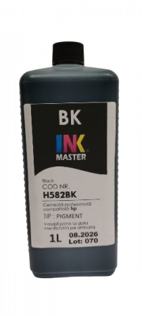 HP - Cerneala profesionala Inkmaster compatibila HP - PIGMENT, Negru, 1 Litru, H582BK