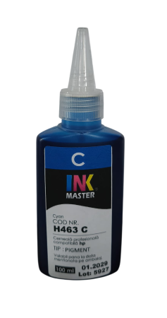 HP - Cerneala profesionala Inkmaster compatibila HP - PIGMENT, Cyan, 100 ml, H463C