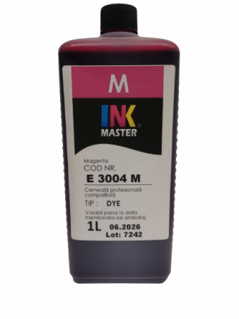 EPSON - Cerneala profesionala Inkmaster E3004M, MAGENTA, 1 LITRU, compatibila Epson L100, L110, L120, L130, L200, L210, L220, L300, L310, L355,L365, L382 L386, L486, L455, L565, L3050, L3060, L3070, WF-7610,