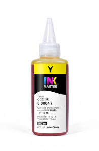 CERNEALA - Cerneala profesionala Inkmaster E3004Y, yellow, compatibila Epson L100, L110, L120, L130, L200, L210, L220, L300, L310, L355,L365, L382 L386, L486, L455, L565, L605, L655, L1455, L3050, L3060, L3070,