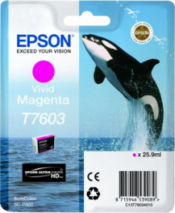 Cartuse originale - Epson T7603 - Cartus Vivid Magenta pentru imprimanta Epson SureColor SC-P600