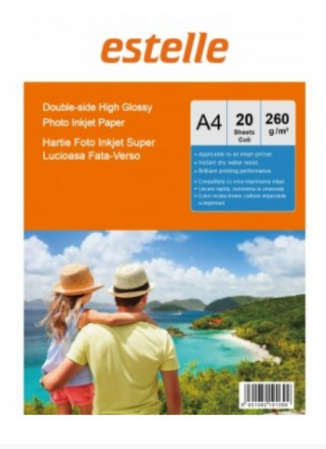 MEDII DE PRINTARE - Hartie Foto A4 super lucioasa 260g/mp pachet 20 coli