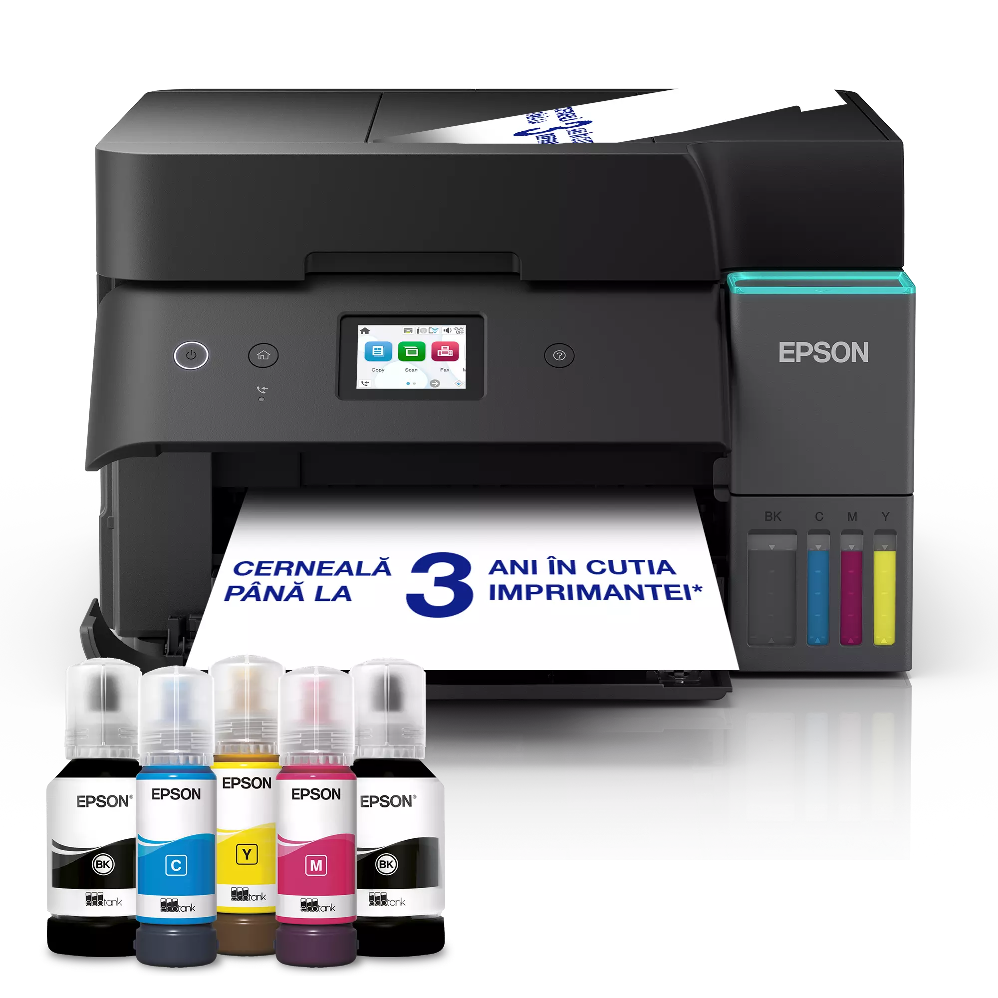 Jet Cerneala - Imprimanta multifunctionala A4 Epson L6390 - Wi-Fi, ADF, imprimare duplex, scanare, copiere și fax (Inlocuieste Imprimanta L6290)