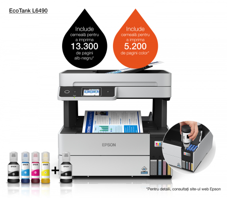 Imprimanta multifunctionala Inkjet color Epson EcoTank L6460, ADF # [2]