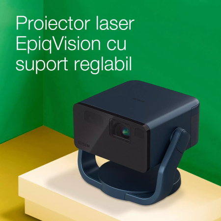 Videoproiector Epson EF-22N, mini proiector laser, 1.000 lumeni, ecran de până la 150 inci, Google TV™ și difuzor Bluetooth, portabil, suport fix [4]