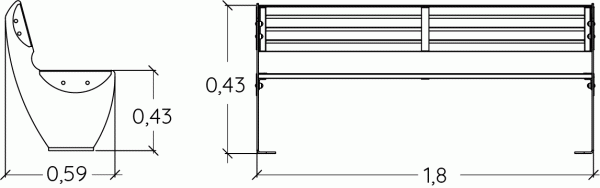 Banca din metal J2871 [2]