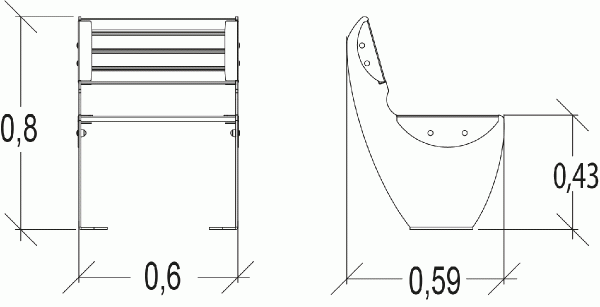 Banca din metal J2872 [2]
