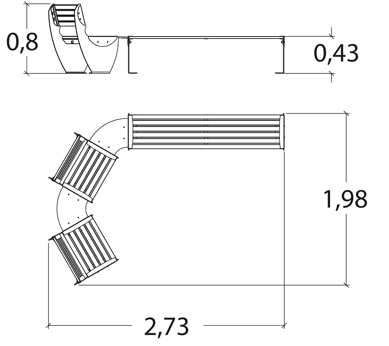 Banca din metal J2874 [2]