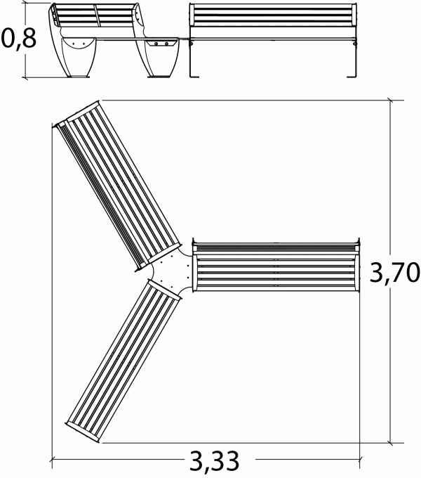 Banca din metal J2875 [2]