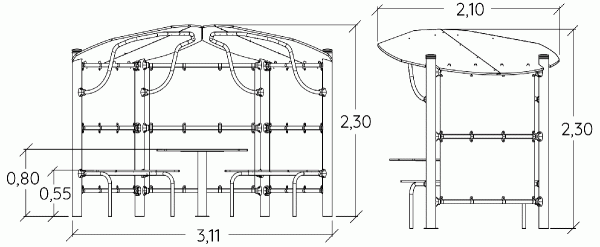 Foisor din metal J2850 [3]