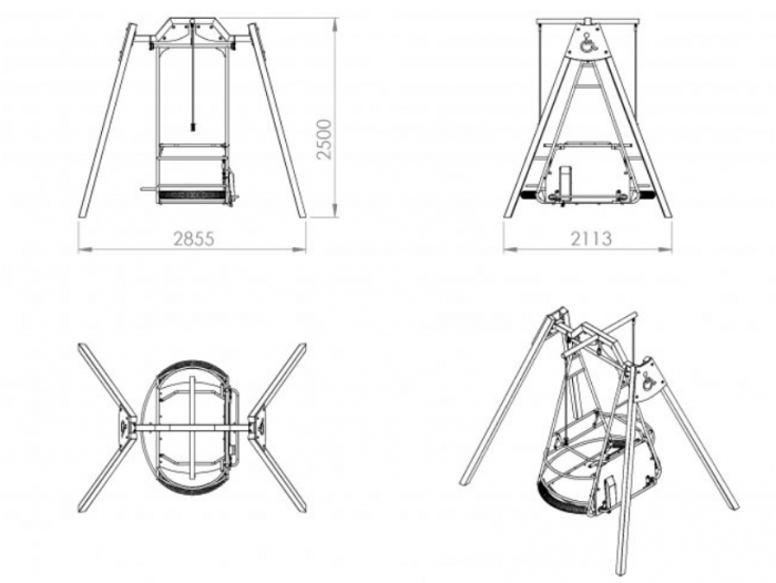 Leagan pentru persoane cu dizabilitati Cl-801 [2]