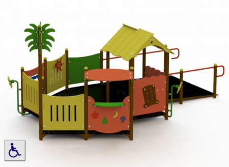 Echipamente persoane cu dizabilitati - Casuta de joaca pentru copii cu dizabilitati CKD-305