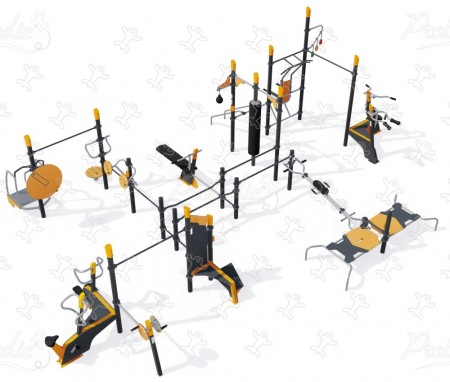 Echipamente fitness in aer liber pentru copii - Echipament fitness J37108