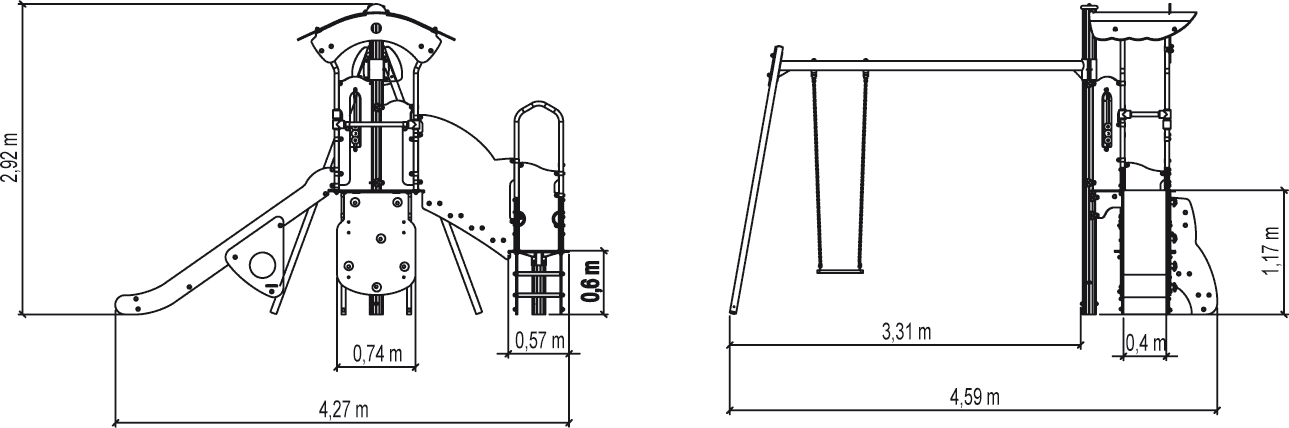 echipamente-de-joaca-ansamblu-de-joaca-multifunctional-din-metal-cu-un-tobogan-drept-si-leagan [3]