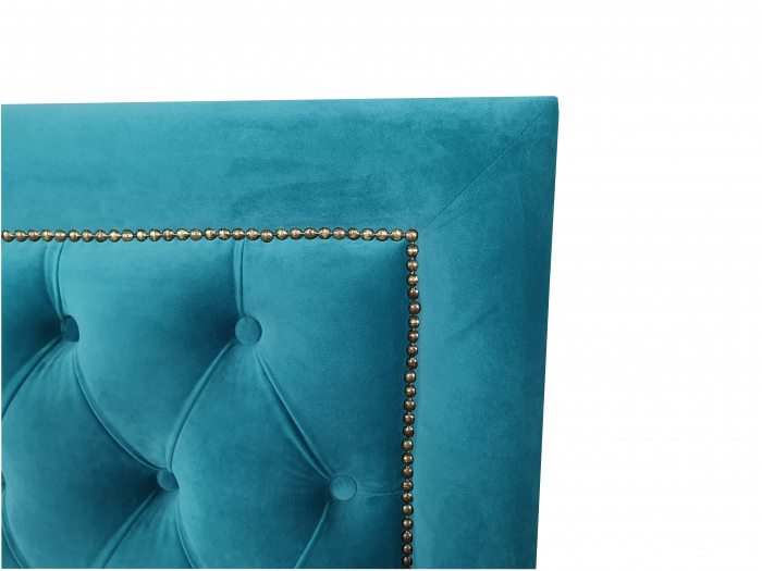 Pat tapitat Ramya,180x200cm,somiera metalica rabatabila,spatiu depozitare,turcoaz 259 [3]