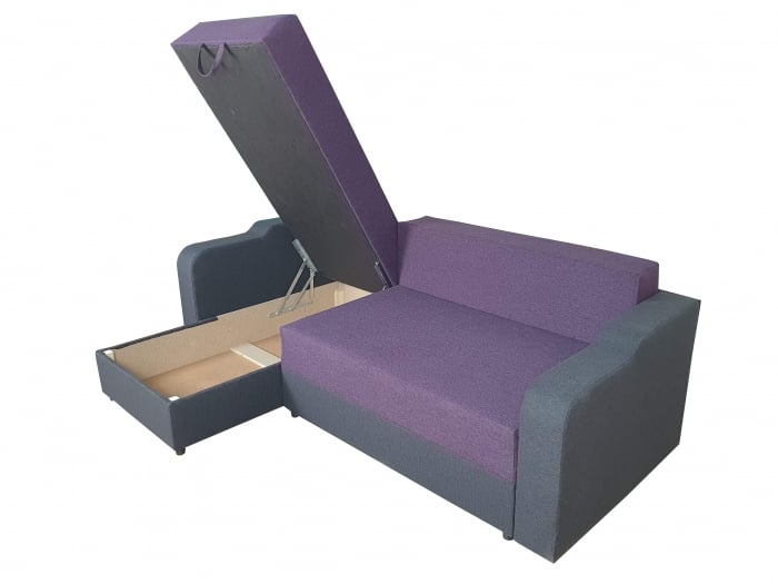 Coltar extensibil Daria,220x140x90cm,mov cu gri [2]