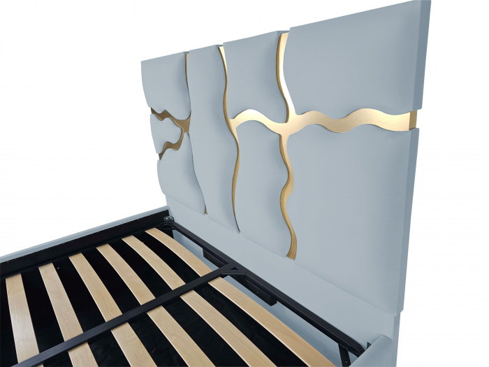 Pat tapitat Etna cu spatiu pentru depozitare, 160x200 [3]