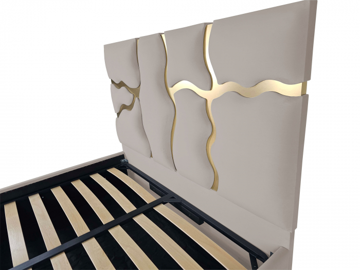 Pat tapitat Etna cu spatiu pentru depozitare, 160x200 [3]