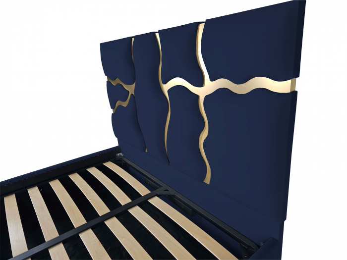 Pat tapitat Etna cu spatiu pentru depozitare, 160x200 [3]