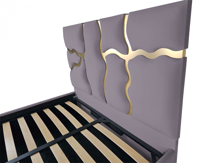 Pat tapitat Etna cu spatiu pentru depozitare, 160x200 [3]