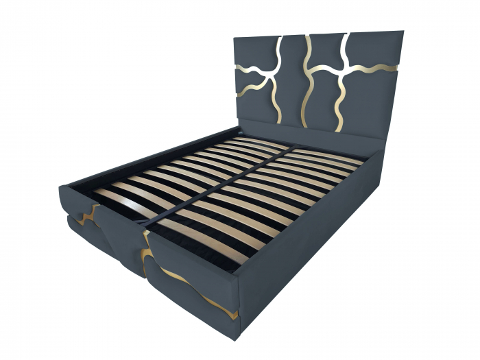 Pat tapitat Etna cu spatiu pentru depozitare, 160x200 [1]