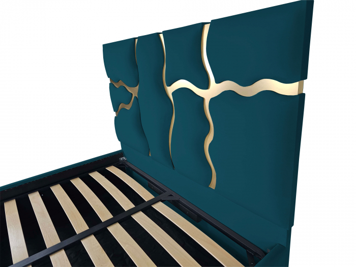 Pat tapitat Etna cu spatiu pentru depozitare, 160x200 [3]