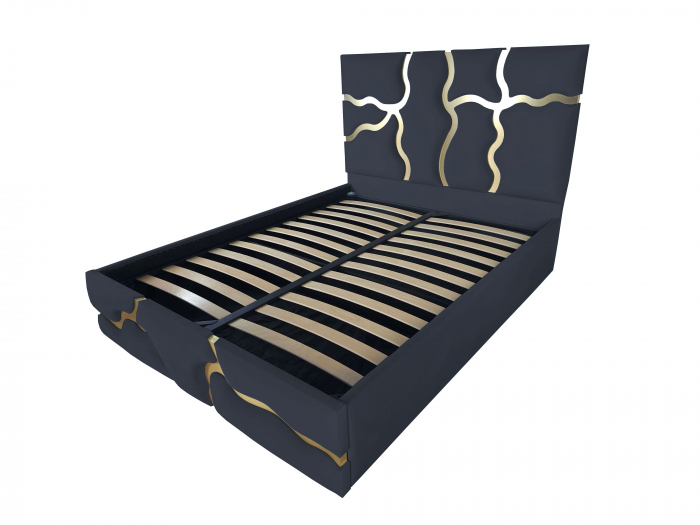 Pat tapitat Etna cu spatiu pentru depozitare, 160x200 [1]