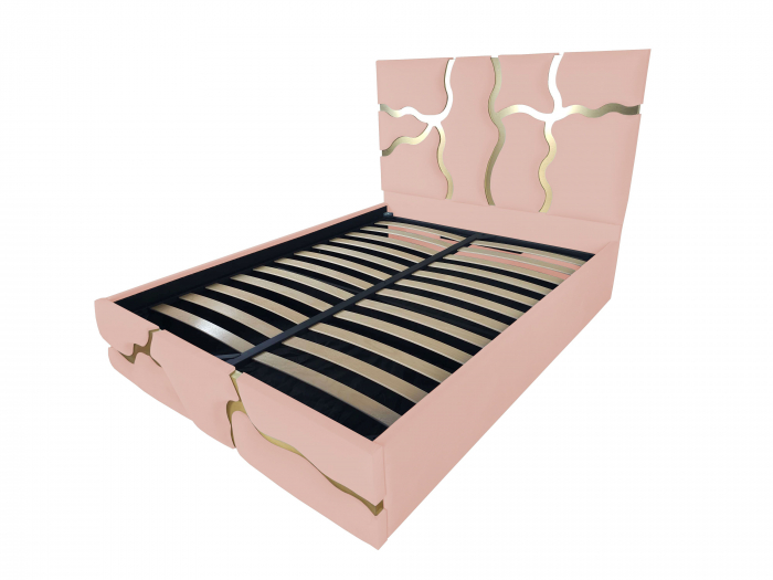 Pat tapitat Etna cu spatiu pentru depozitare, 160x200 [1]