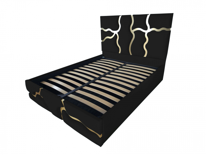 Pat tapitat Etna cu spatiu pentru depozitare, 160x200 [1]