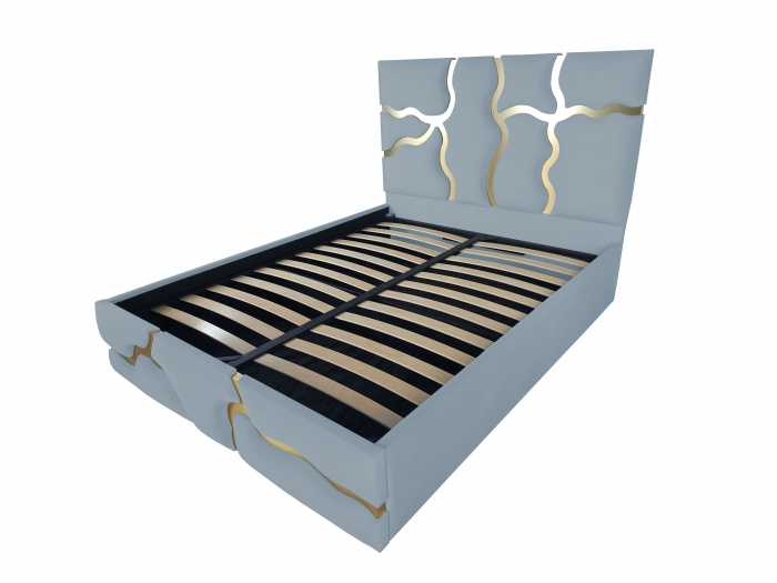 Pat tapitat Etna cu spatiu pentru depozitare, 160x200 [1]