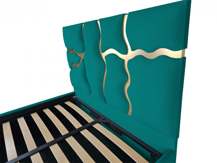 Pat tapitat Etna cu spatiu pentru depozitare, 160x200 [3]