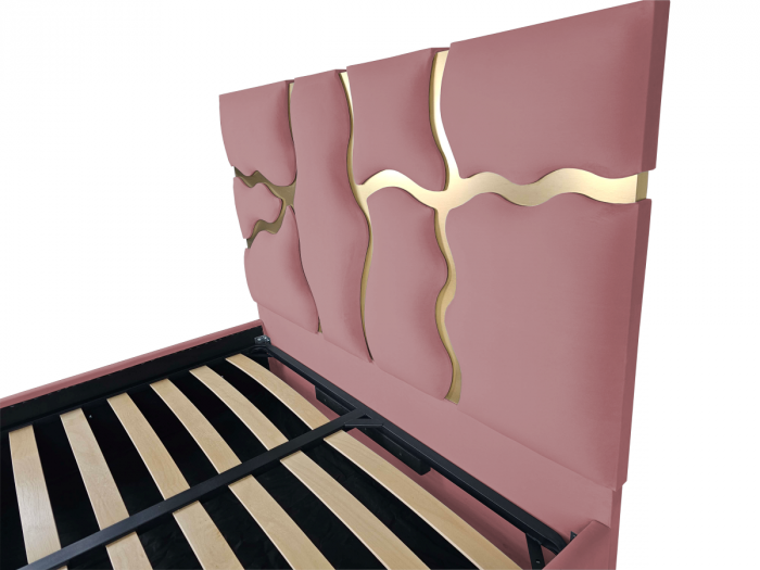 Pat tapitat Etna cu spatiu pentru depozitare, 160x200 [3]