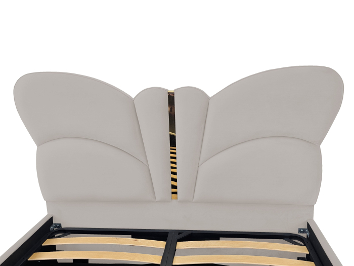 Pat tapitat Fluture cu spatiu pentru depozitare, 160x200 [3]