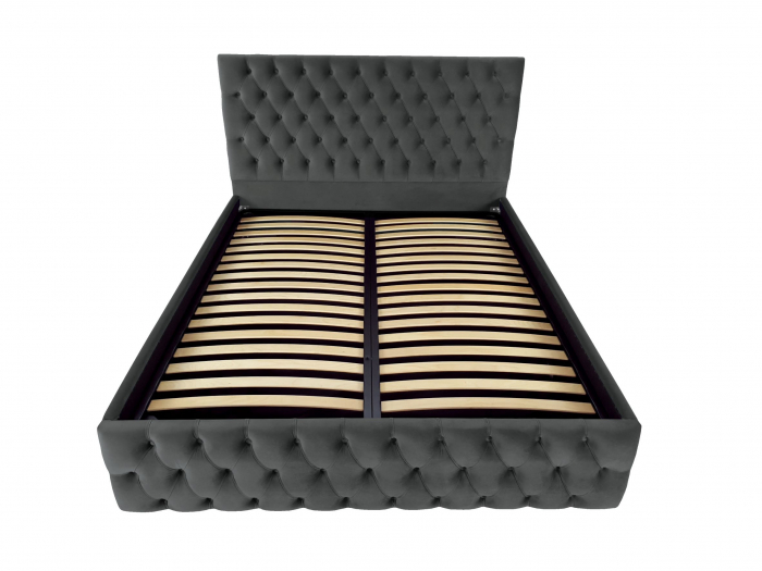 Pat tapitat Kirra cu spatiu pentru depozitare, 160x200 [2]