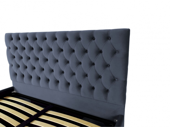 Pat tapitat Kirra cu spatiu pentru depozitare, 160x200 [3]