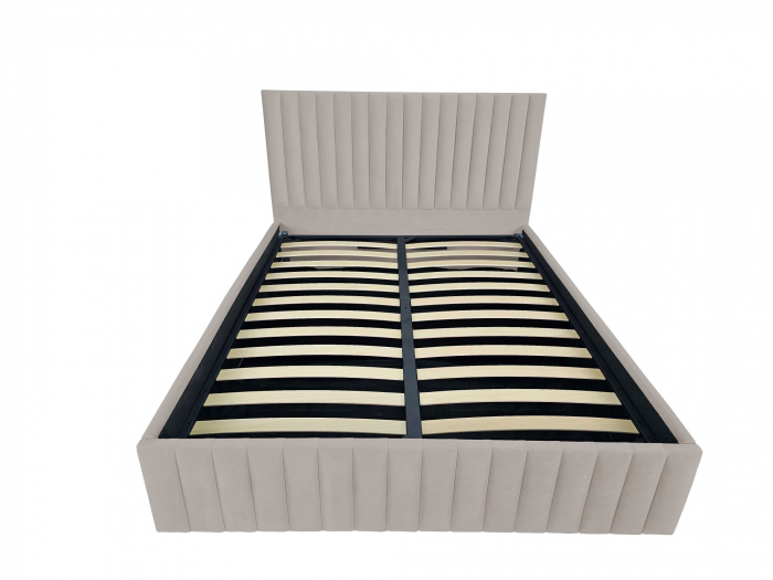 Pat tapitat Linnet cu spatiu pentru depozitare, 160x200 [2]