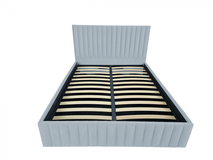 Pat tapitat Linnet cu spatiu pentru depozitare, 160x200 [2]