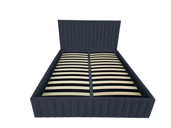 Pat tapitat Linnet cu spatiu pentru depozitare, 160x200 [2]