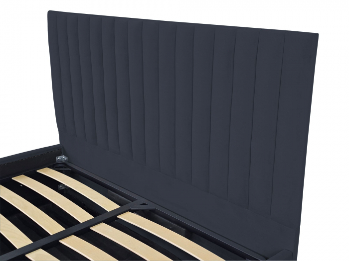 Pat tapitat Linnet cu spatiu pentru depozitare, 160x200 [3]