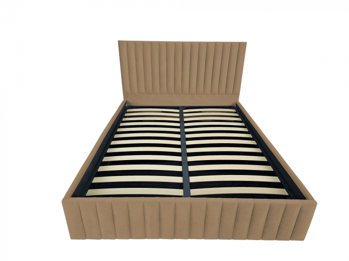 Pat tapitat Linnet cu spatiu pentru depozitare, 160x200 [2]