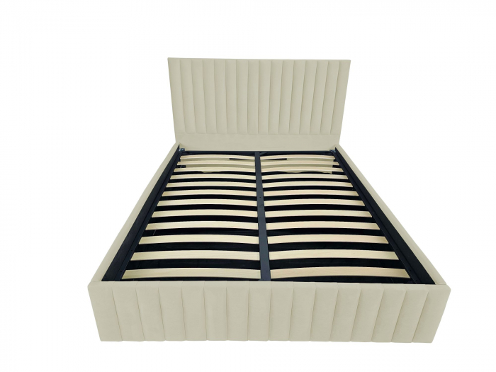 Pat tapitat Linnet cu spatiu pentru depozitare, 160x200 [2]