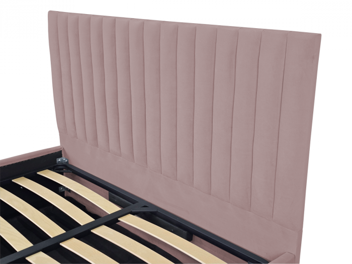 Pat tapitat Linnet cu spatiu pentru depozitare, 160x200 [3]