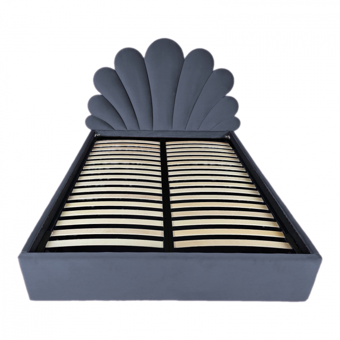 Pat tapitat Lotus cu spatiu pentru depozitare, 160x200 [2]