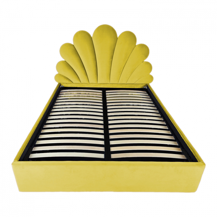 Pat tapitat Lotus cu spatiu pentru depozitare, 160x200 [2]