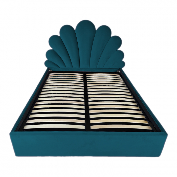 Pat tapitat Lotus cu spatiu pentru depozitare, 160x200 [2]