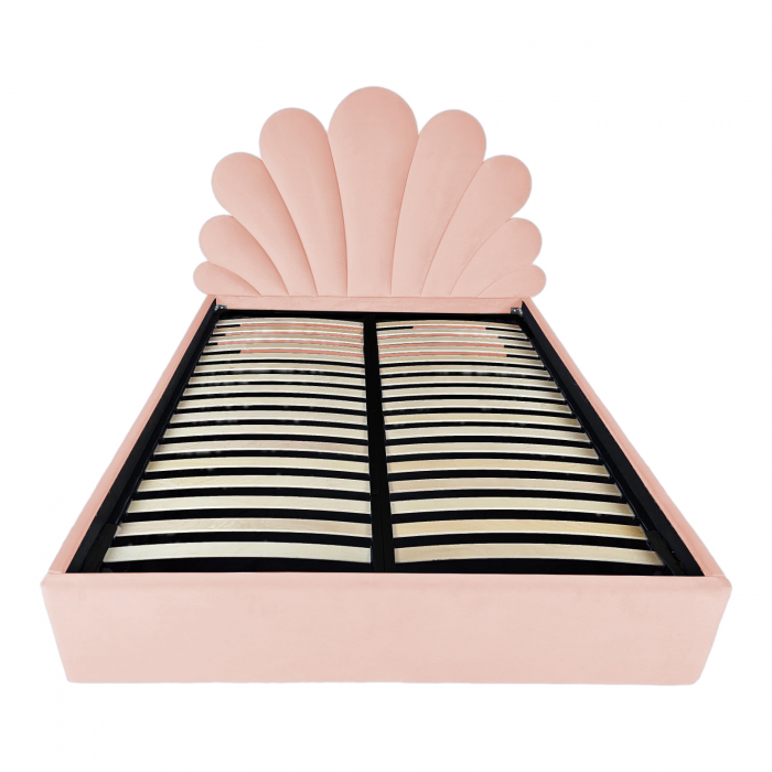 Pat tapitat Lotus cu spatiu pentru depozitare, 160x200 [2]